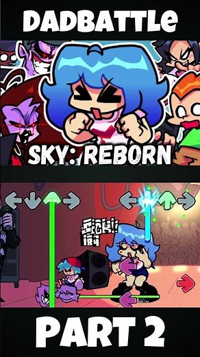 FNF - Sky: REBORN [PART 2|Dadbattle] [1 Million Update] (FNF MOD) #shorts