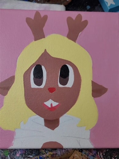 Noelle Painting #deltarune #undertale #noelle #deltarunechapter2 #tobyfox #acrylicpainting #art