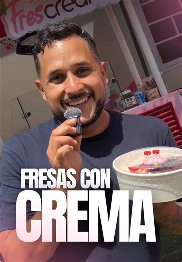 Fresas 🍓 con crema sin ir hasta el chorro del indio!!! TE LO TENGO! @frescream_postre @Fres Cream