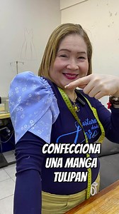 Parte de lo que tiene mi tutorial en YouTube de la manga tulipan 🌷#confeccion #mangatulipan #mangademoda #blusasdama | Noris Caraballo