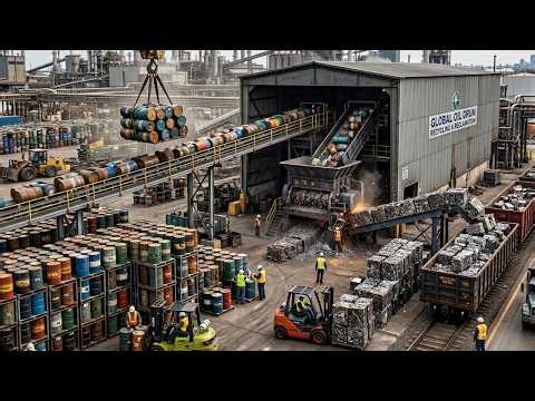 Inside the World’s Largest Recycling Plant: Oil Barrels to Railway Tracks (Full Process)