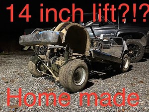 Redneck home made 14 inch lifted golf cart (part 1)