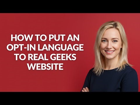 How to Put an Opt-in Language to Real Geeks Website - Julia'sTutorials