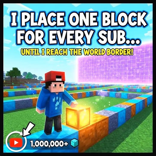 One block per subscribers | Minecraft challenge #minecraft