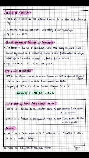 Recap - Class 10 Maths Chapter 1 Real Numbers