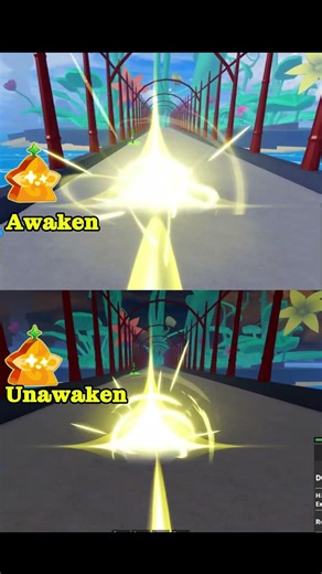 Awaken Light Vs Normal Light Speed Test #roblox #bloxfruits
