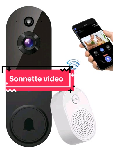 Découvrez notre sonnette sans fil avec caméra intégrée et vision nocturne infrarouge ! Facile à installer, elle se connecte en Wi-Fi 2,4 GHz et fonctionne avec un dongle USB. Recevez des notifications en temps réel et voyez qui sonne à votre porte directement sur votre smartphone. Installation sans perçage grâce à un autocollant, ou possibilité de visser pour plus de stabilité. Sécurité et confort garantis