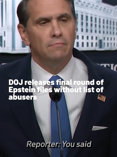 Deputy Attorney General Todd Blanche announced the release of the final batch of files related to the Epstein case. Asked whether the public would learn the names of abusers, Blanche denied the Justice Department had a secret “client list.” “I don’t think that the public or [the media] are going to uncover men who abused women within the Epstein files, unfortunately.” #epstein #epsteinfiles #doj