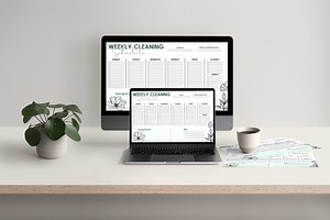 Cleaning Schedule, Cleaning Checklist, Cleaning Schedule Editable, Downloadable Planner, Weekly House Chores, Clean Home Routine - Etsy
