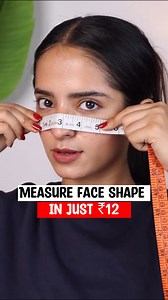 Tanya on Instagram: "Measure your face shape at home with these simple steps . . . . . . {face shape, oblong face shape, round face shape, oval face shape, long face, jawline, structured face, sharp face, rectangle face, triangle face, forhead}"