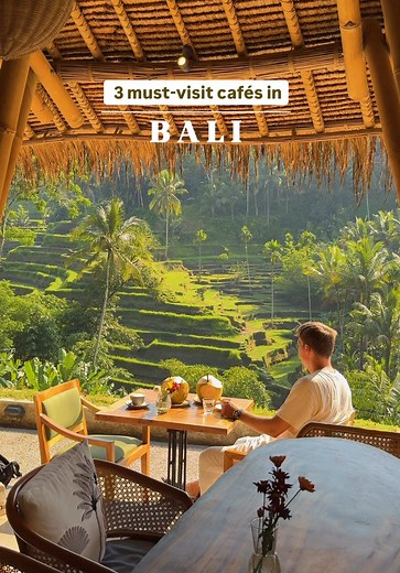 3 cafés you must visit in Bali 🌴☕️ - Hanging Restaurant & Bar - hidden gem, far from Ubud but unreal views - Omma Ubud - waterfall coffee = perfect combo - Tis Cafe - aesthetic, chill and delicious Be honest... which café wins? 👀 #bali #balirestaurants #indonesia