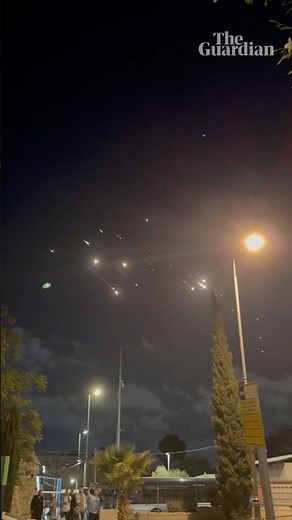 Iranian missiles fly over Israel #iran #israel #middleeastcrisis