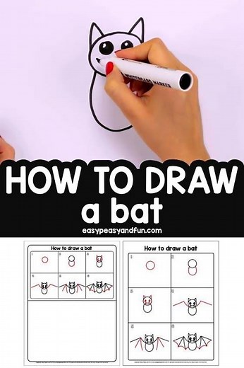 How to Draw a Bat – Step by Step Bat Drawing Tutorial