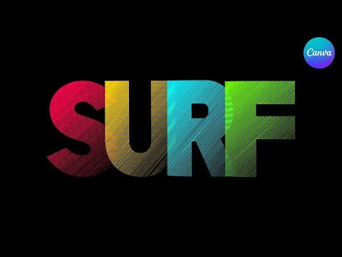 Colorful Text Effect in Canva - Typography t-shirt design tutorial