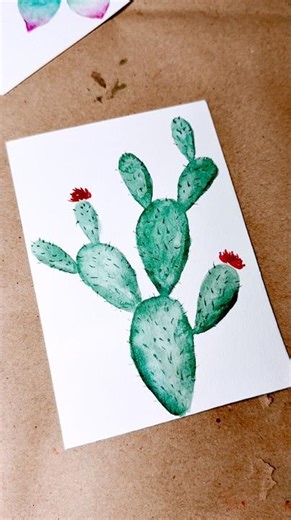 Prickly on the outside, masterpiece on the inside. 🌵 #cactuspainting #cactusart #watercolorcactus