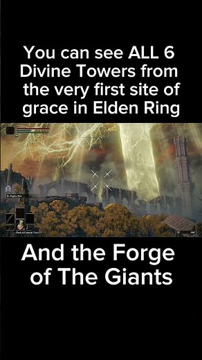 You can see ALL 6 divine towers and the Forge of The Giants from the start #eldenring