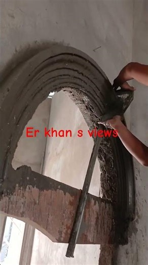 Inner wall Arch moulding with Scafolding template work ideas