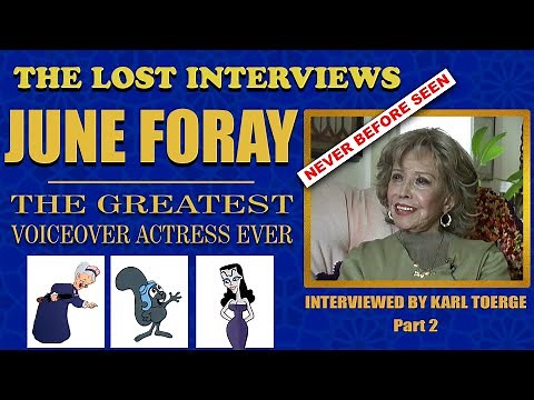 Watch June Foray, the greatest voiceover actress ever tells her life story in Part 2.