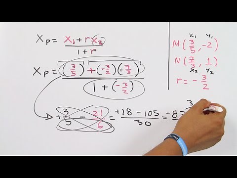 Dividing a segment into a ratio with fractions
