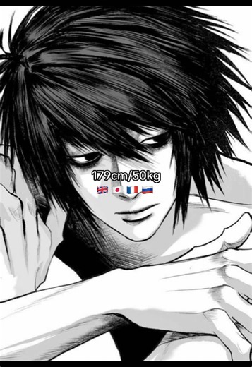Yeah so L is a mix of many counties 😳😳 apparently he’s either a quarter Italian or French! #llawliet #deathnote #L #ryuzaki #anime