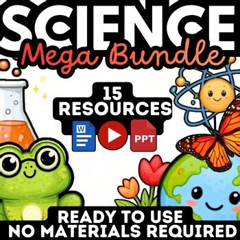 Science Escape Room Bundle Activities Worksheets No Prep K-4 STEM Review Games