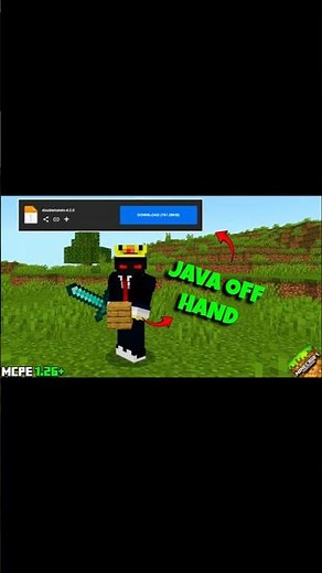 100% JAVA OFF HAND Mod For MCPE v1.26+ | The Best JAVA OFF HAND Addon