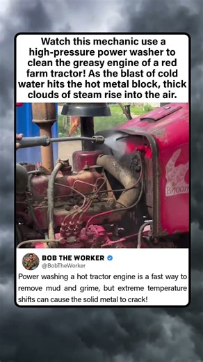 Power Washing a Hot Tractor 🚜💨