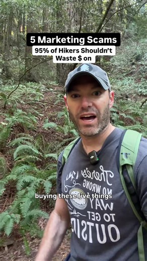 I’m breaking down 5 of the biggest hiking gear marketing scams, the overpriced products that are pushed like essentials, but for 95% of day hikers, are completely unnecessary. Before your first hike… don’t get scammed by outdoor marketing. The hiking industry is really good at making beginners feel like they need to spend $500 to walk on a trail. But for 95% of day hikes, the most important things aren’t flashy gear… They’re comfort, safety, and not learning the hard way. Here are 5 products tha