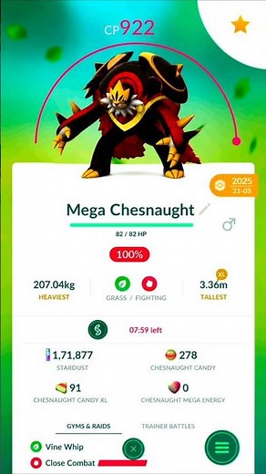 Mega Chesnaught in #pokemongo 💚