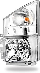OLLEN Headlight & Corner Lamp Assembly, Compatible with ISUZU ELF NPR NPR-HD NQR NRR 2008-2020, Left Driver Side(Headlight & Corner Light)