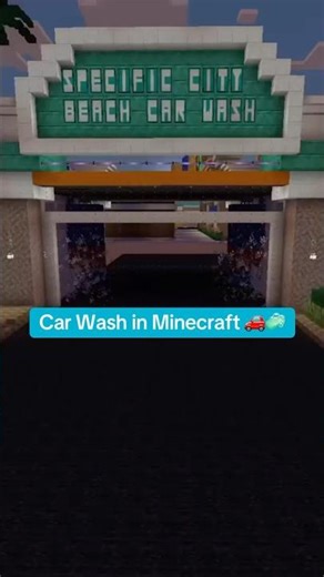 I Built a WORKING Car Wash in Minecraft 😳 #shorts