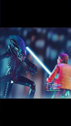 💥 Alien meets Star Wars 💥 #stopmotion #animation #alien #starwars #xenomorph #hansolo #lucasfilm