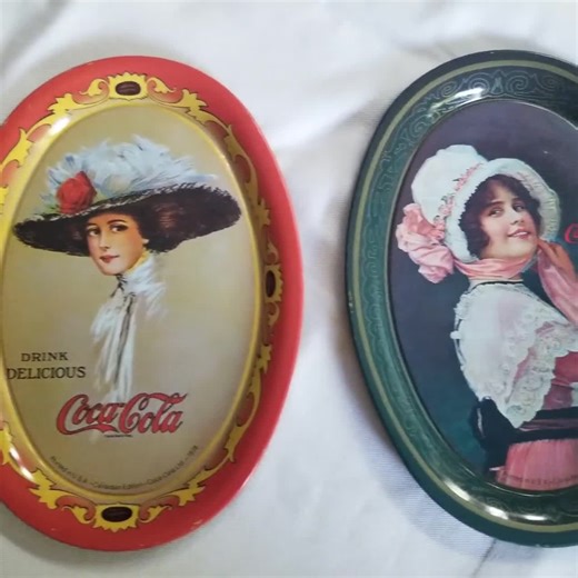 Vintage 1973 Coca-cola Mini Tin Trays, Set of 3, Advertising Art - Etsy Australia