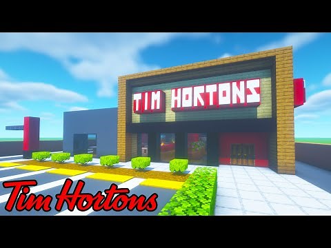 Minecraft Tutorial: How To Make A Tim Hortons with a Drive Thru (2022 City Build"