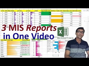 MIS Reporting in ms excel amazing dashboard in hindi 3 in 1 using conditional formatting