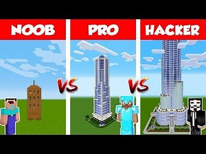 Minecraft NOOB vs PRO vs HACKER: Epic Skyscraper BATTLE in Minecraft / Animation