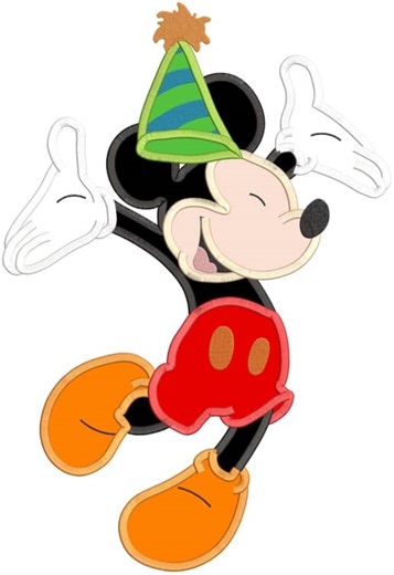 Mickey Mouse Party Applique Design 01 - Instant Download