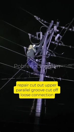repair cut out upper parallel groove jumper cut off #pobrenglineman #everyone #highlights #ti̇ktok #electricity