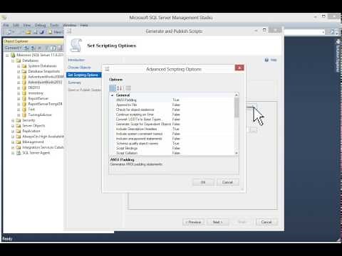 Generate Scripts for Database Objects in SQL Server 2012 [HD]