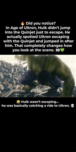 🔥 Hulk Actually FOLLOWED Ultron Into The Quinjet?! #marvel #marvelstudios #mcu #hiddendetails
