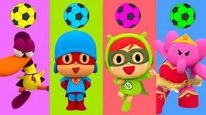 Hola amiguitas,soy Dany Kiski Hoy nos vamos a divertir jugando puzzles y aprendiendo los colores con Pelotas de Futbol, Pocoyo y sus amigos. | Dany Kiski