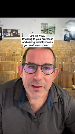 Life Tip 629: If talking to your professor and asking for help makes you anxious or scared… #collegetips #professor #anxious #helpmeharlan #studyhack