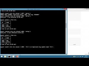 MySQL 3- 2 插入数据时主键冲突