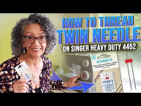 How to Thread Twin/Double Needle on Singer Heavy Duty 4452 | Sewing with a Twin Needle [ TIPS ]
