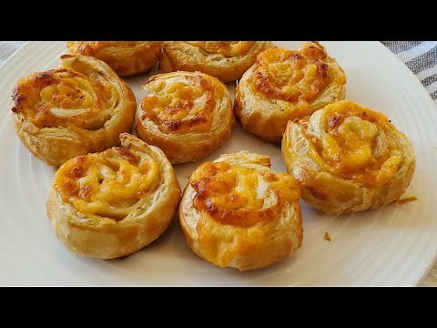 Ham and Cheese Puff Pastry Pinwheels