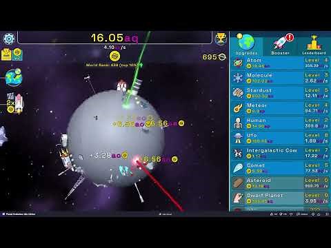 Planet Evolution: Idle Clicker gameplay