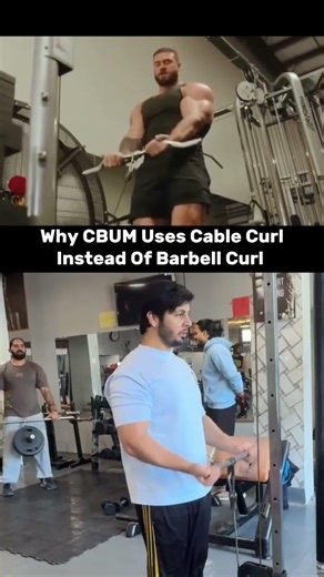 Why CBUM Uses Cable Curl Instead Of Barbell Curl? #gym #cablecurls