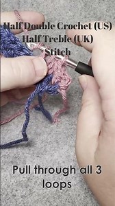 How to Half Double Crochet (US) / Half Treble Crochet (UK) – Easy Beginner Stitch #crochet #HDC #