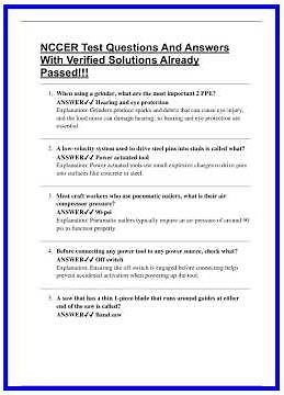 NCCER Test Questions And Answers With Verified Solutions Already Passed 636x882