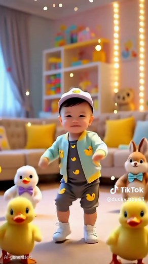 Animal Friends Go Full Dance Mode 🐾💃 . . 🐥👶#duckvideo #kidssong #duckyboy #duckboy #viral